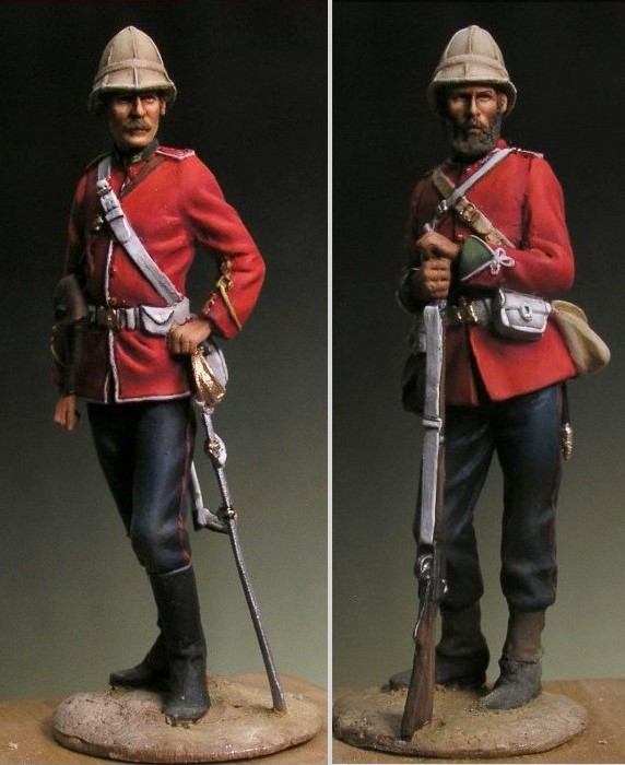 Officer and sergeant, 24th regiment, ZuluWar 1879